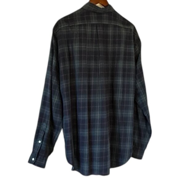 Ralph Lauren Men's Classic Fit Button Down Shirt Tartan Plaid Dark Green Blue XL - Picture 4 of 8
